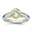 14k Two-Tone Ladies Wedding Band Mounting, Mounting Only - Sophia Jewelers