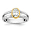 14k Two-Tone Men's Wedding Band Mounting, Mounting Only - Sophia Jewelers