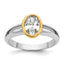 14k Two-Tone 1 carat Lab Grown Diamond VS/SI+ G+ Complete Ladies Wedding Band - Sophia Jewelers