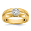14k Two-Tone 1/2 carat Lab Grown Diamond VS/SI+ G+ Complete Men's Wedding Band - Sophia Jewelers