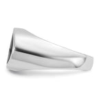 14k White Gold Mens East-West Oval Onyx Ring Mounting, Mounting Only - Sophia Jewelers