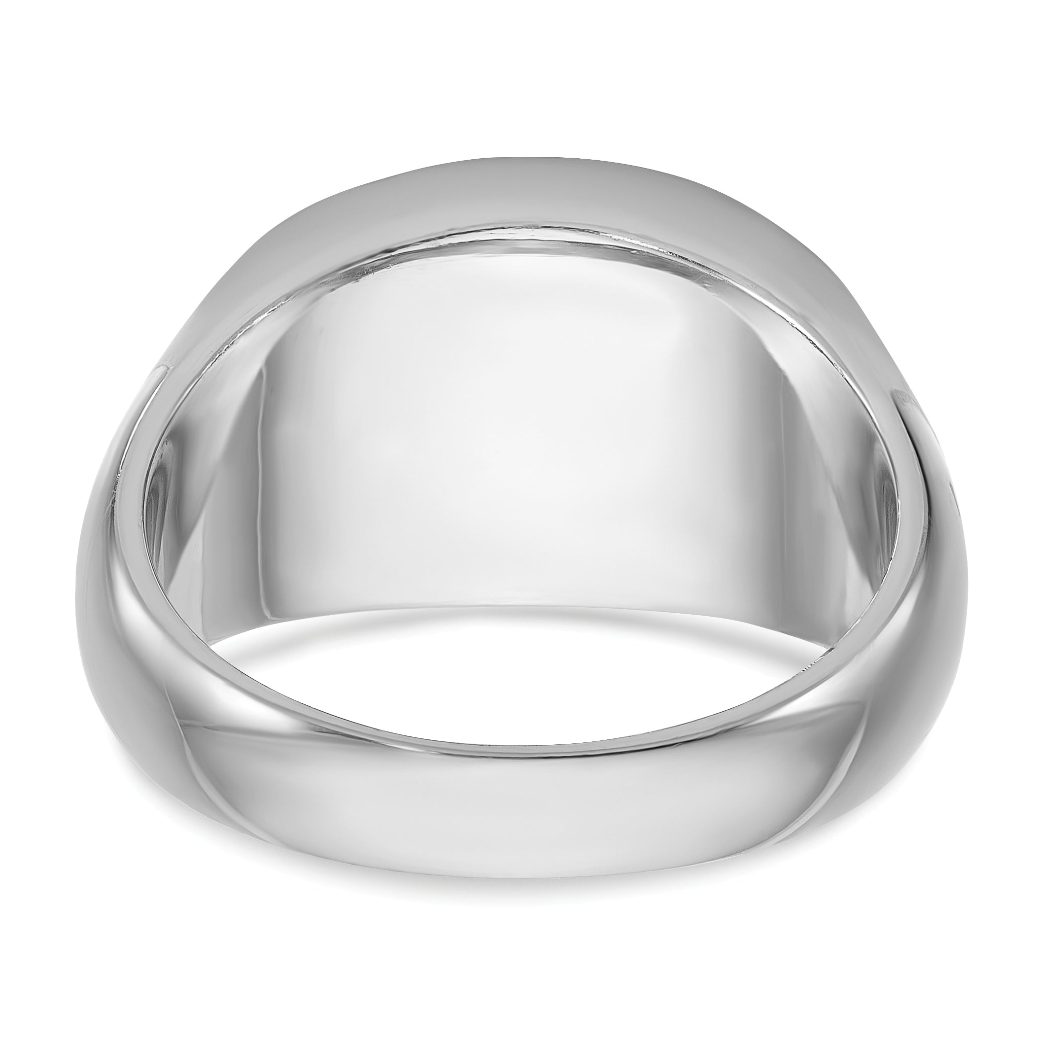 14k White Gold Mens East-West Oval Onyx Ring Mounting, Mounting Only - Sophia Jewelers