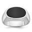 14k White Gold Mens East-West Oval Onyx Ring Mounting, Mounting Only - Sophia Jewelers