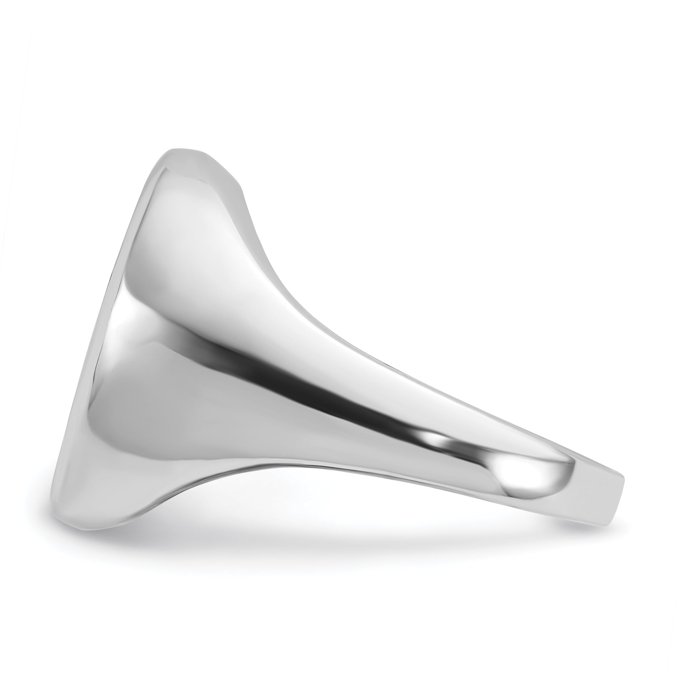14k White Gold Mens Oval Gemstone Ring Mounting, Mounting Only - Sophia Jewelers