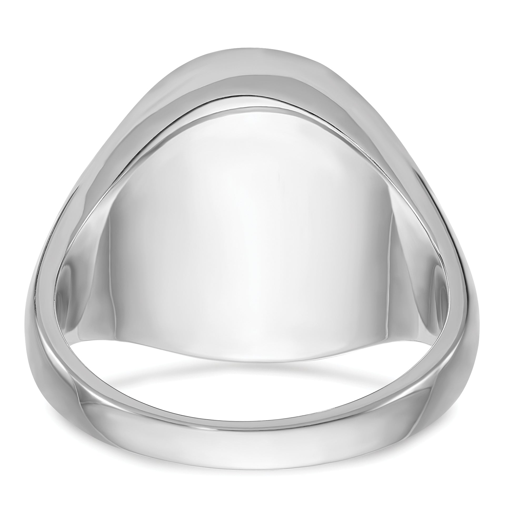 14k White Gold Mens Oval Gemstone Ring Mounting, Mounting Only - Sophia Jewelers
