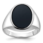 14k White Gold Mens Oval Gemstone Ring Mounting, Mounting Only - Sophia Jewelers
