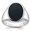 14k White Gold Mens Oval Gemstone Ring Mounting, Mounting Only - Sophia Jewelers