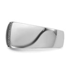 14k White Gold Mens Rectangle Onyx and 1/4 carat Black Diamond Complete Ring - Sophia Jewelers