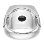 14k White Gold Mens Cushion Onyx Ring Mounting, Mounting Only - Sophia Jewelers