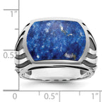 14k White Gold Mens Lapis Ring Mounting, Mounting Only - Sophia Jewelers