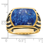 14k Yellow Gold Mens Lapis Ring Mounting, Mounting Only - Sophia Jewelers