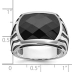 14k White Gold Mens Onyx Ring Mounting, Mounting Only - Sophia Jewelers
