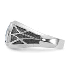 14k White Gold Mens Square Gemstone Ring Mounting, Mounting Only - Sophia Jewelers