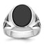 14k White Gold Mens Oval Gemstone Ring Mounting, Mounting Only - Sophia Jewelers