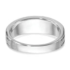 14k White Gold Center Channel Set and Prong Side Set Men's Ring Mounting, Mounting Only - Sophia Jewelers