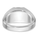 14k White Gold Mens Cushion Gemstone and Diamond Ring Mounting, Mounting Only - Sophia Jewelers