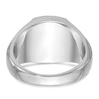 14k White Gold Mens Cushion Onyx and Diamond Ring Mounting, Mounting Only - Sophia Jewelers