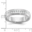 14k White Gold Men's Polished and Milgrain 11-Stone 1/4 Carat AA Quality Diamond Ring - Sophia Jewelers