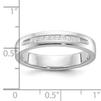 14k White Gold Men's Polished and Grooved Square 10-Stone 1/4 Carat AA Quality Diamond Ring - Sophia Jewelers