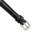 12mm Black Crocodile Grain Chronograph Leather with Silver-tone Buckle 6.75 inch Watch Band