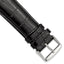 Black Crocodile-Grain Chronograph Watch Band in Leather, 24mm