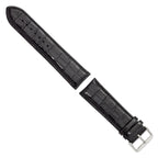 Crocodile Grain Leather Watch Band in Black, 18mm - Sophia Jewelers