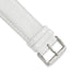 Crocodile-Grain Chronograph Watch Band in White Leather, 24mm