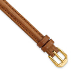 Havana Smooth Leather Watch Band in Brown with Gold-Tone Buckle