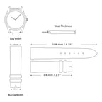12mm Dark Brown Suede Flat Leather with Gold-tone Buckle 6.75 inch Watch Band