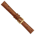Havana Ostrich Grain Leather Watch Band, 19mm - Sophia Jewelers