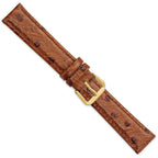 Havana Ostrich Grain Leather Watch Band, 19mm - Sophia Jewelers