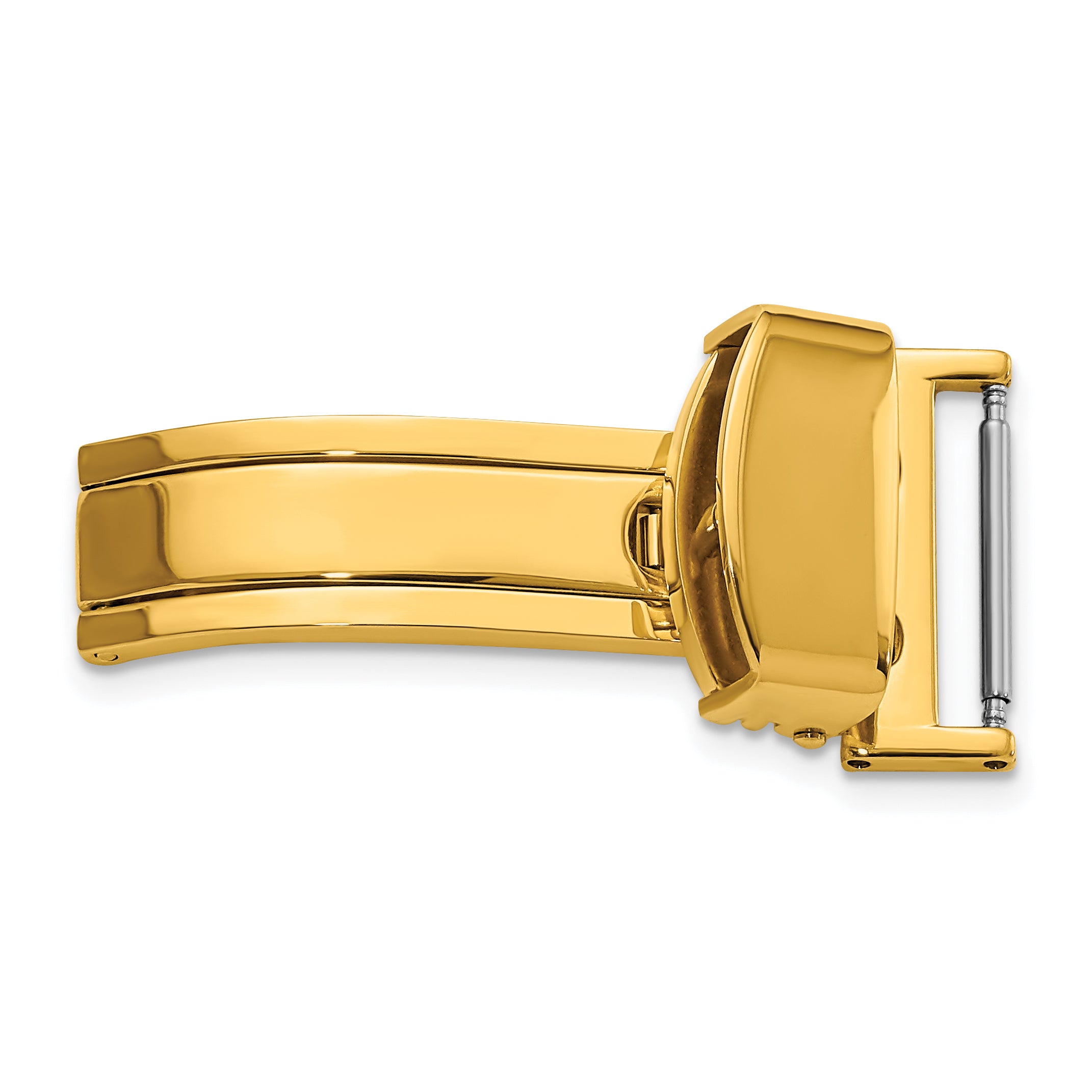 Stainless Steel Watch Band with Gold-Tone Buckle 16mm Main image