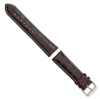 Crocodile-Grain Leather Watch Band in Brown, 14mm - Sophia Jewelers