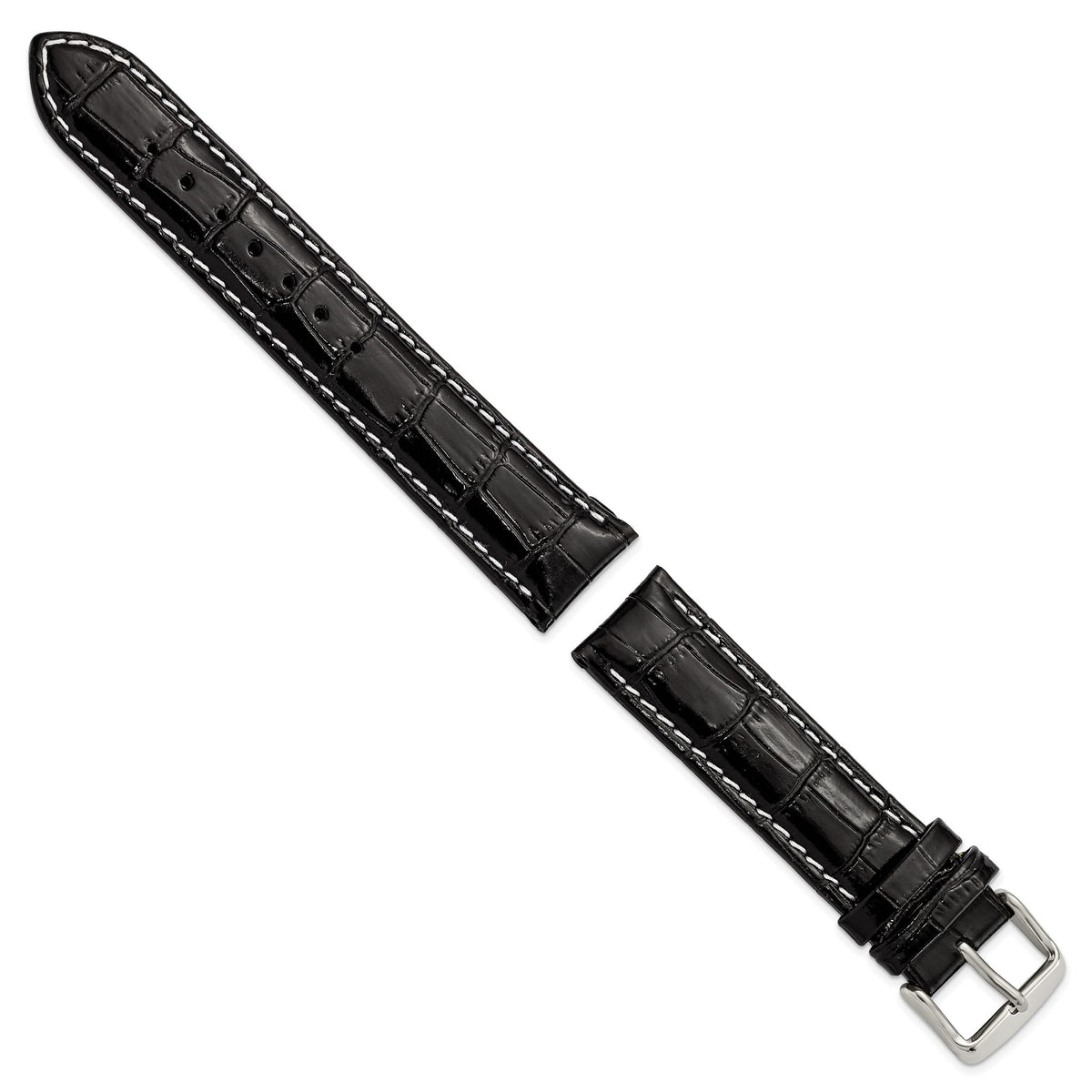 Crocodile-Grain Watch Band in Leather - Sophia Jewelers