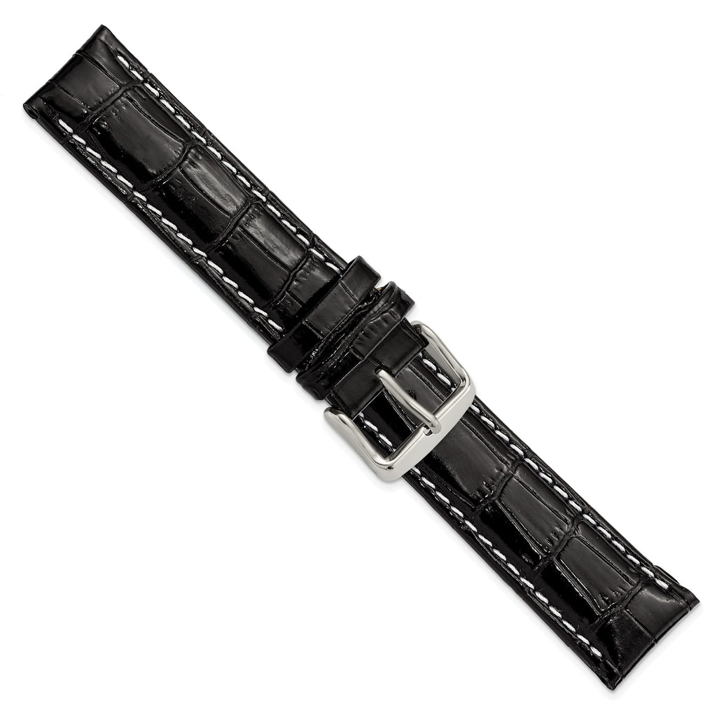 Crocodile-Grain Watch Band in Leather - Sophia Jewelers