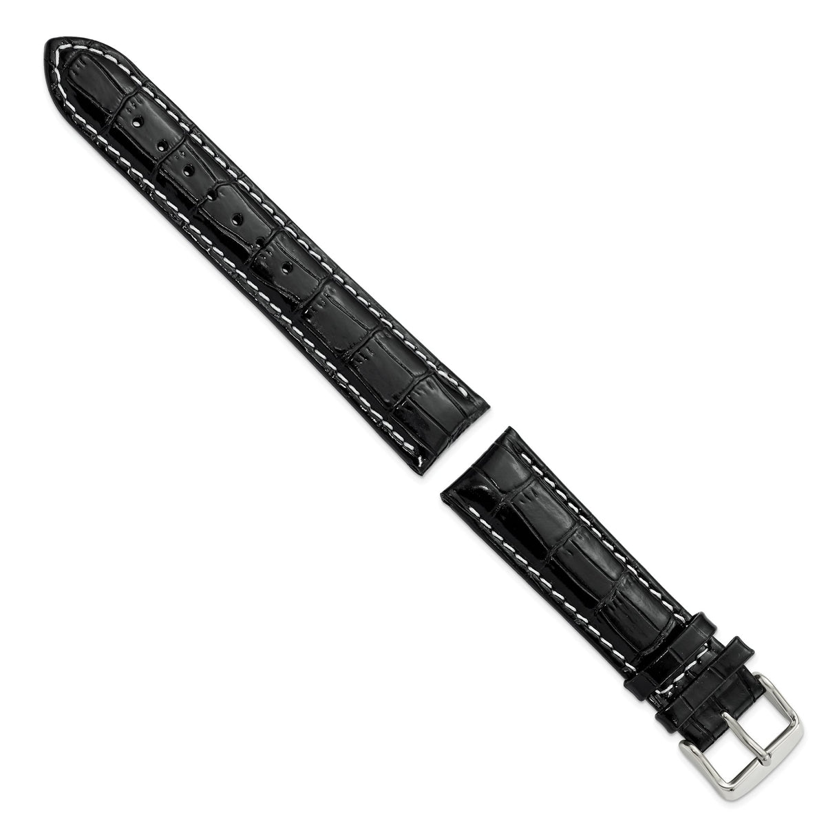 Crocodile-Grain Watch Band in Leather - Sophia Jewelers