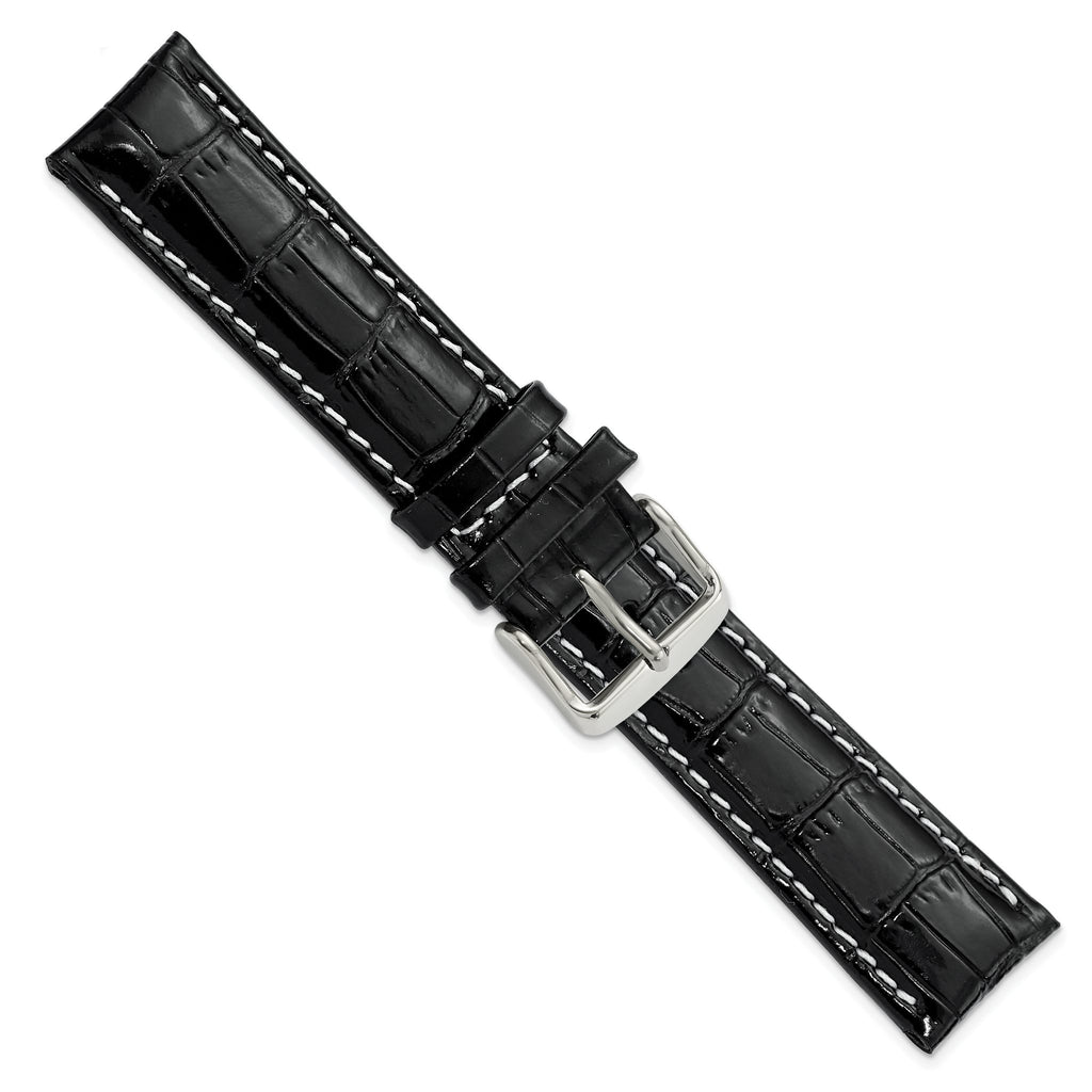 Crocodile-Grain Watch Band in Leather - Sophia Jewelers