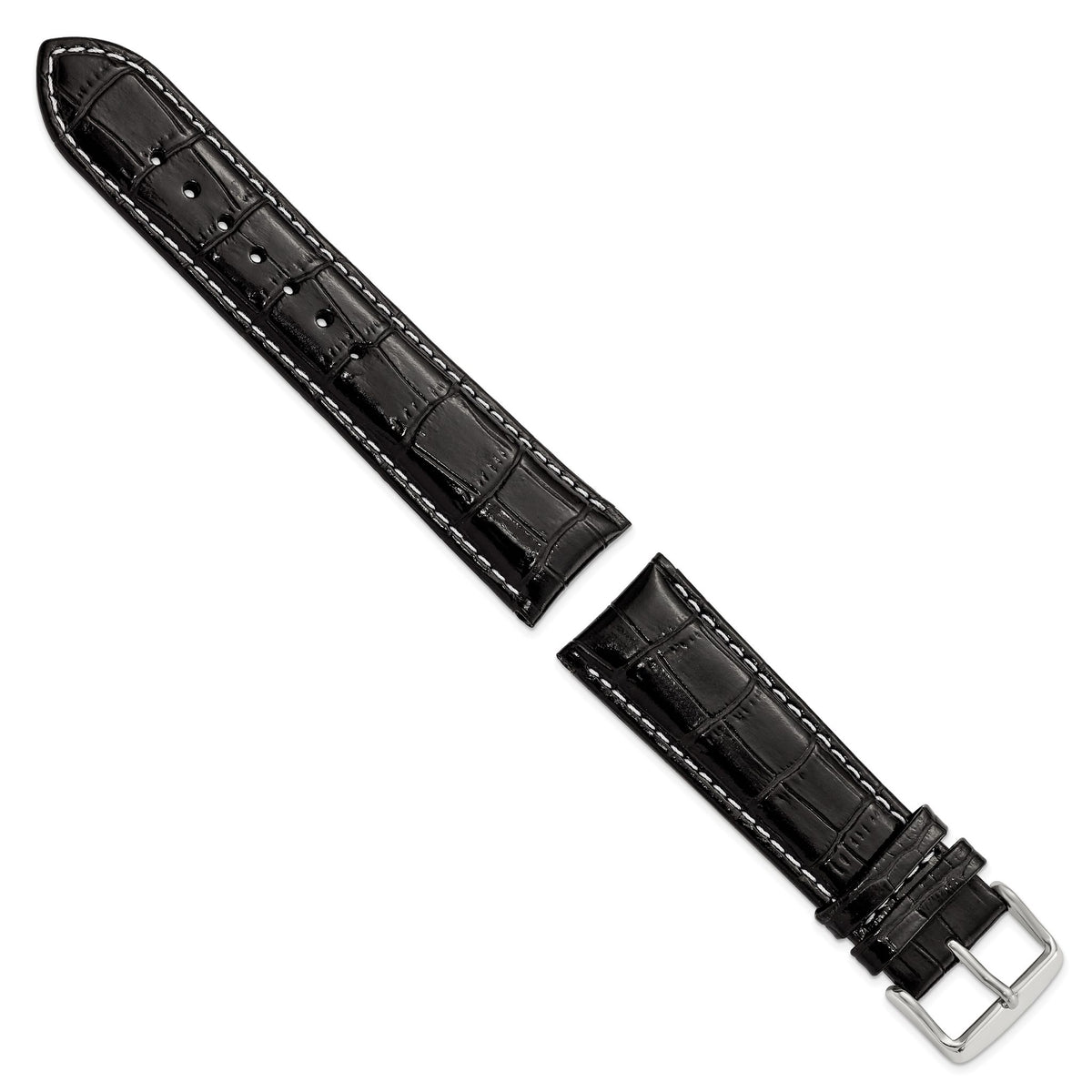 Crocodile-Grain Watch Band in Leather - Sophia Jewelers