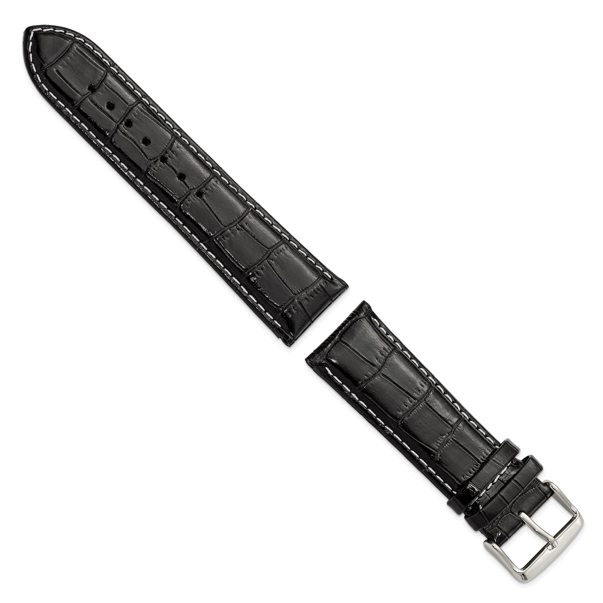 Crocodile-Grain Watch Band in Leather - Sophia Jewelers