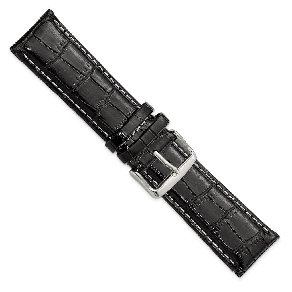 Crocodile-Grain Watch Band in Leather - Sophia Jewelers