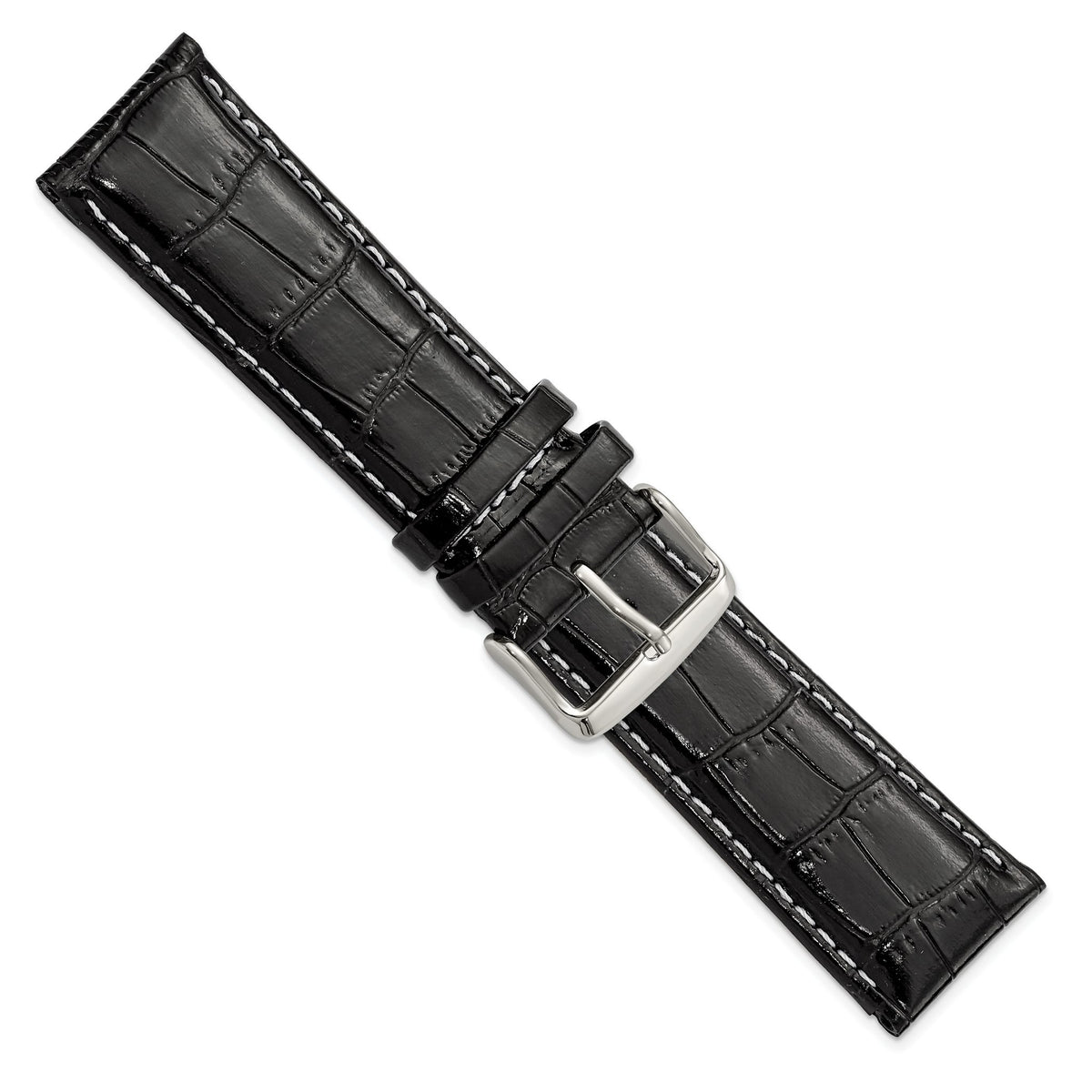 Crocodile-Grain Watch Band in Leather - Sophia Jewelers