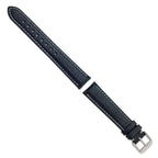 Navy White Stitching Watch Band in Leather, Matte - Sophia Jewelers