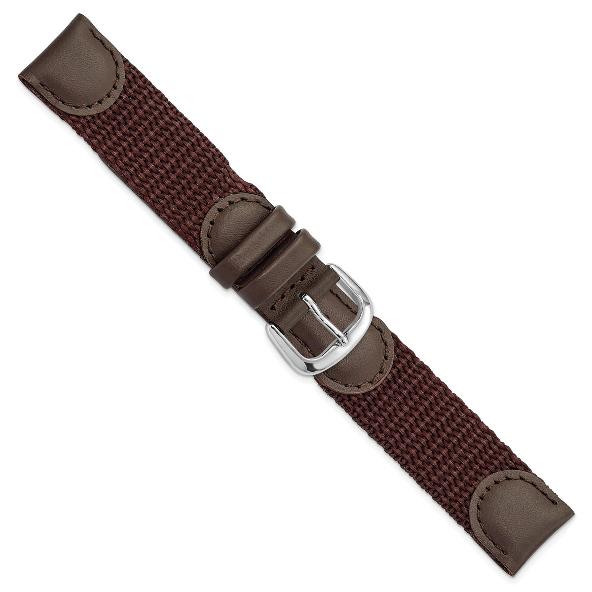 Brown Army-Style Watch Band in Leather - Sophia Jewelers