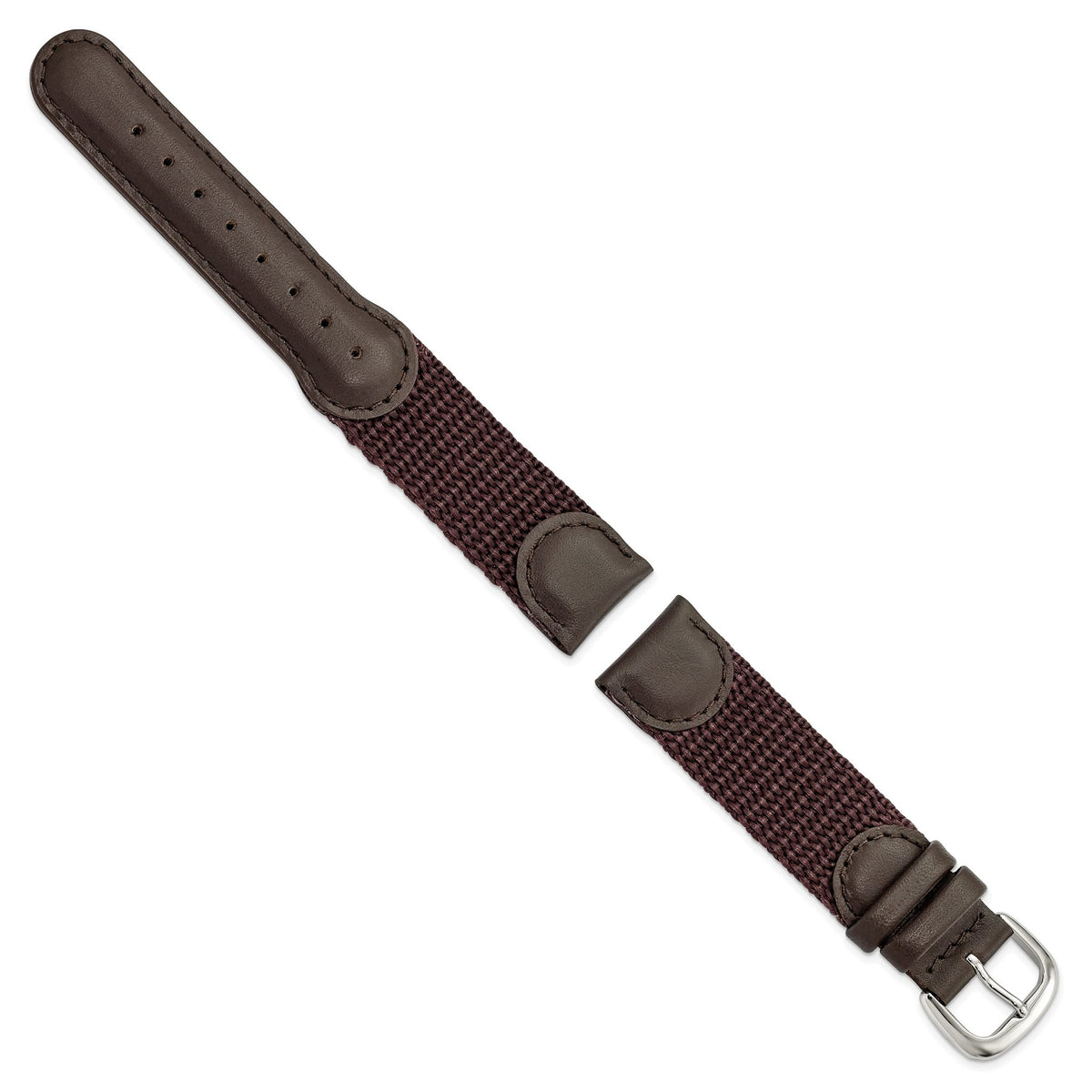 Brown Army-Style Watch Band in Leather - Sophia Jewelers