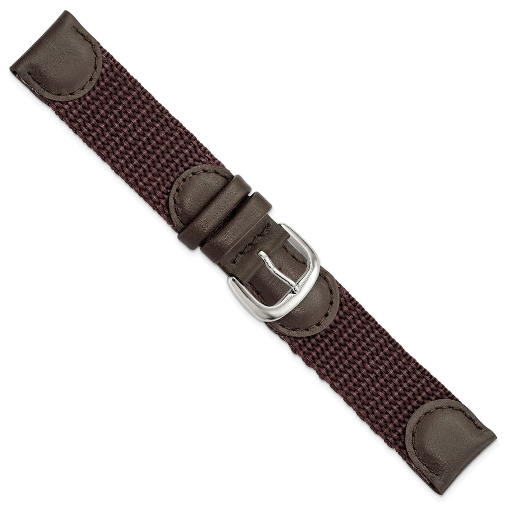 Brown Army-Style Watch Band in Leather - Sophia Jewelers