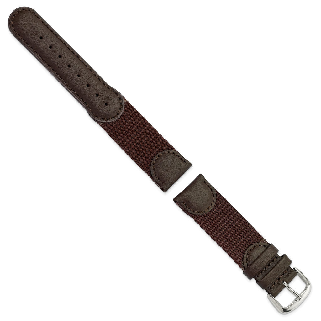 Brown Army-Style Watch Band in Leather - Sophia Jewelers