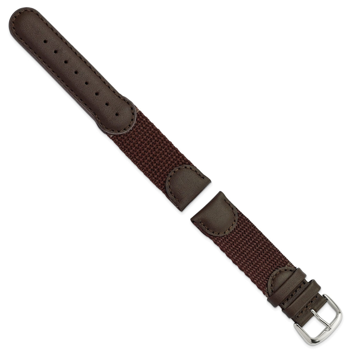 Brown Army-Style Watch Band in Leather - Sophia Jewelers