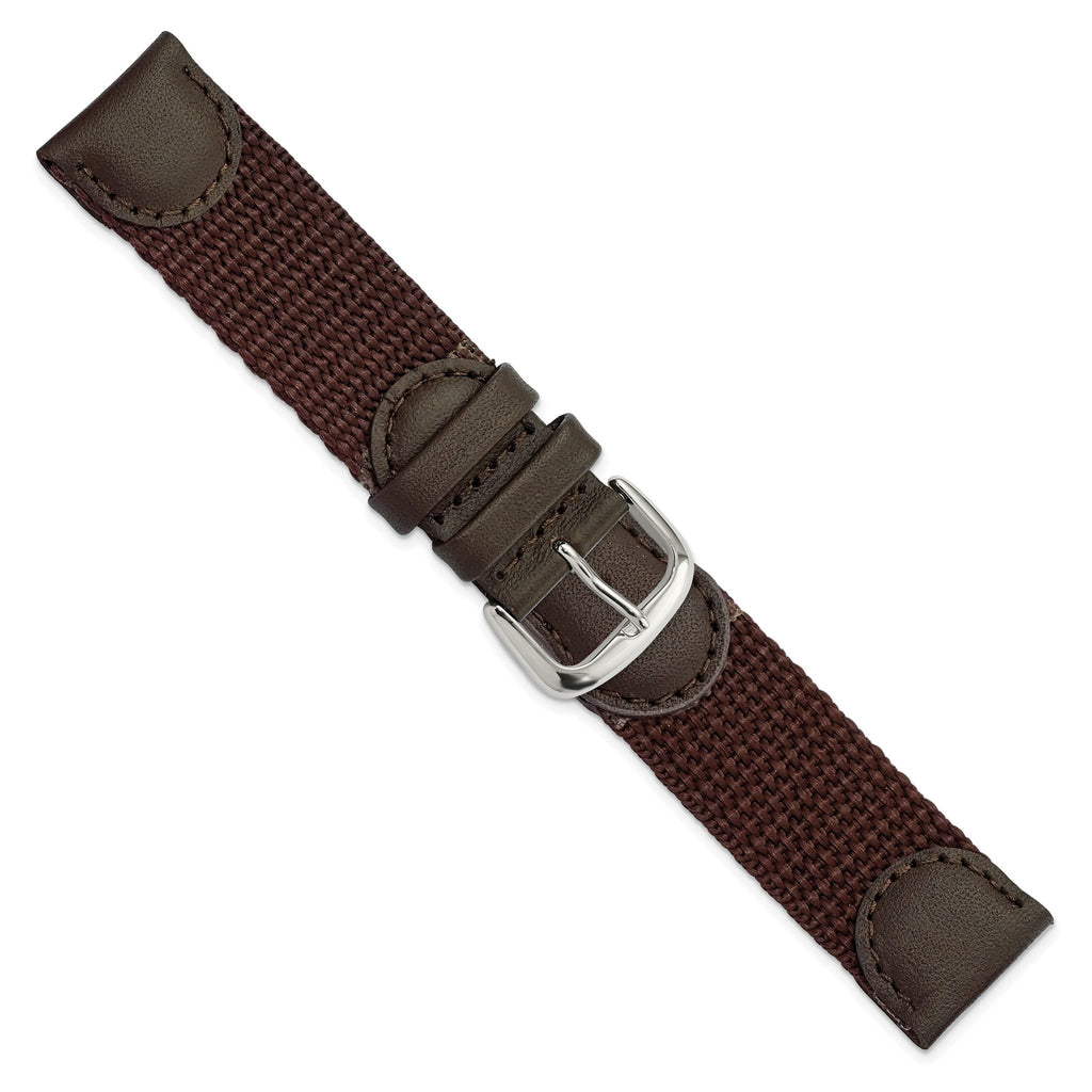 Brown Army-Style Watch Band in Leather - Sophia Jewelers