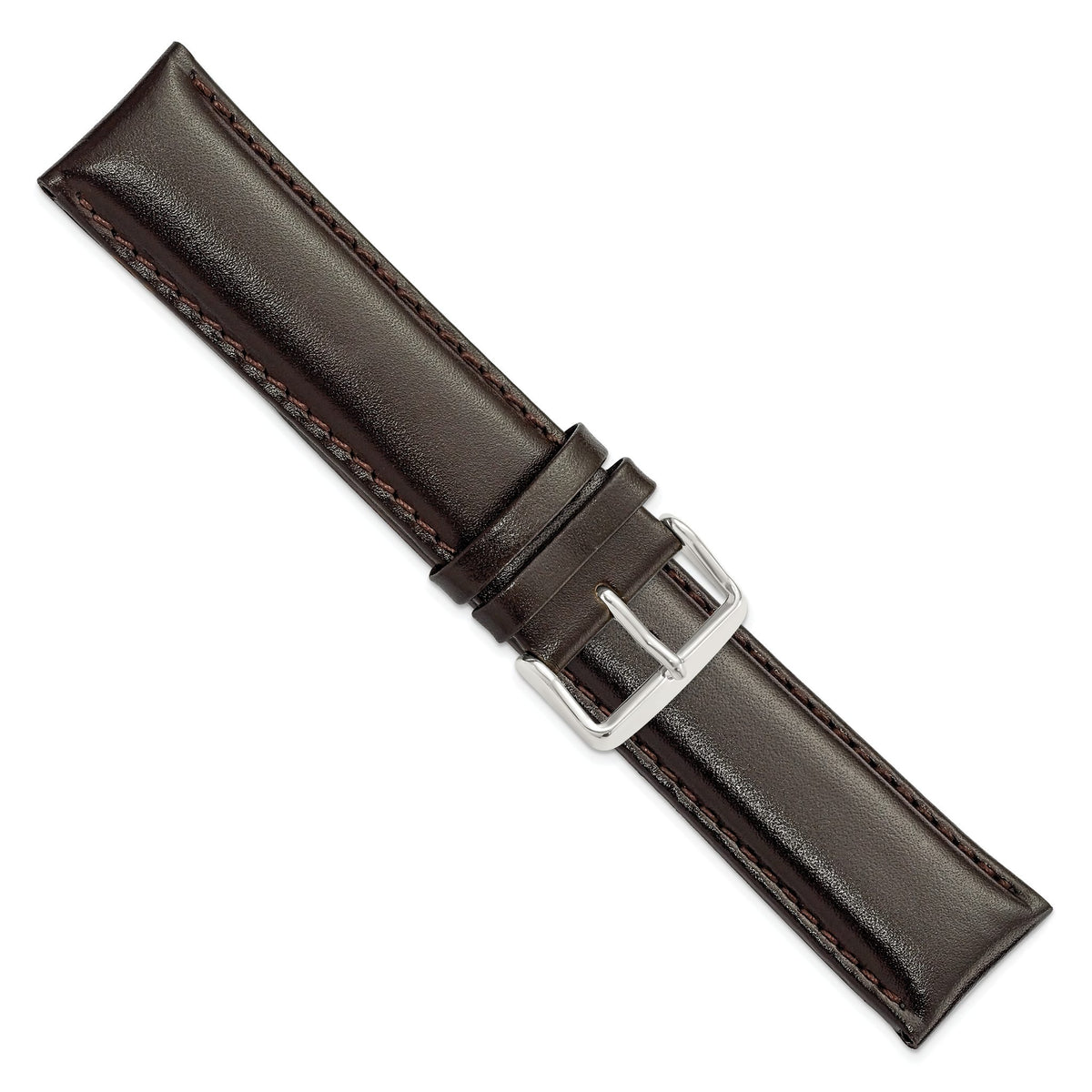Chronograph DeBeer Long Dark Watch Band in Leather - Sophia Jewelers