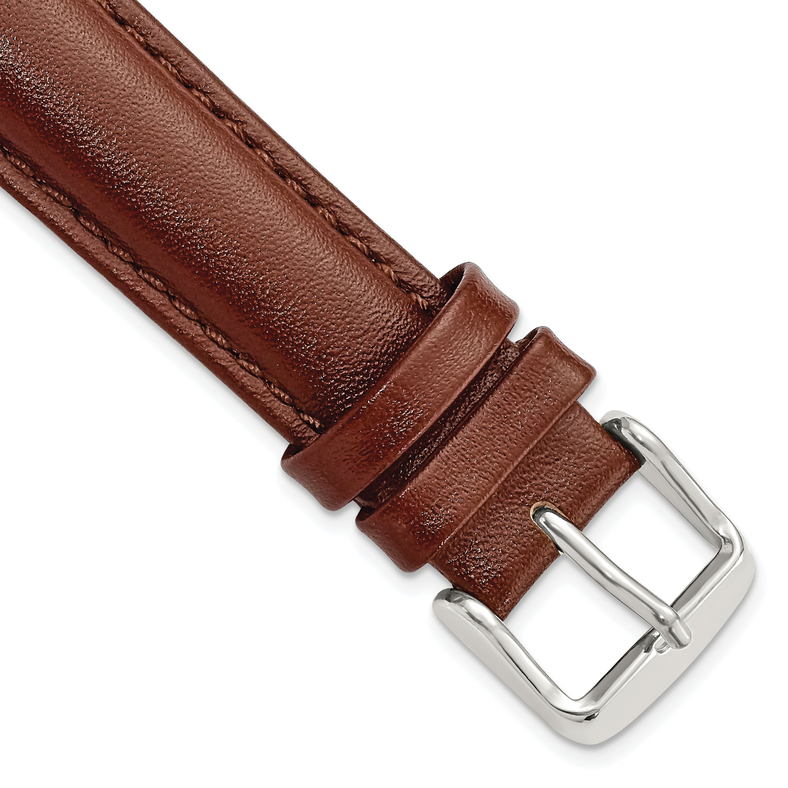 Havana Smooth Leather Watch Band in Brown, 16mm